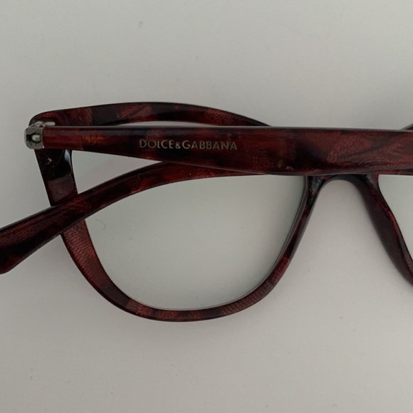 Dolce & Gabbana cat eye burgundy eyeglasses - Picture 5 of 6